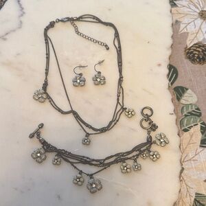 Park Lane Floral Charm 3 pc Jewelry Set
